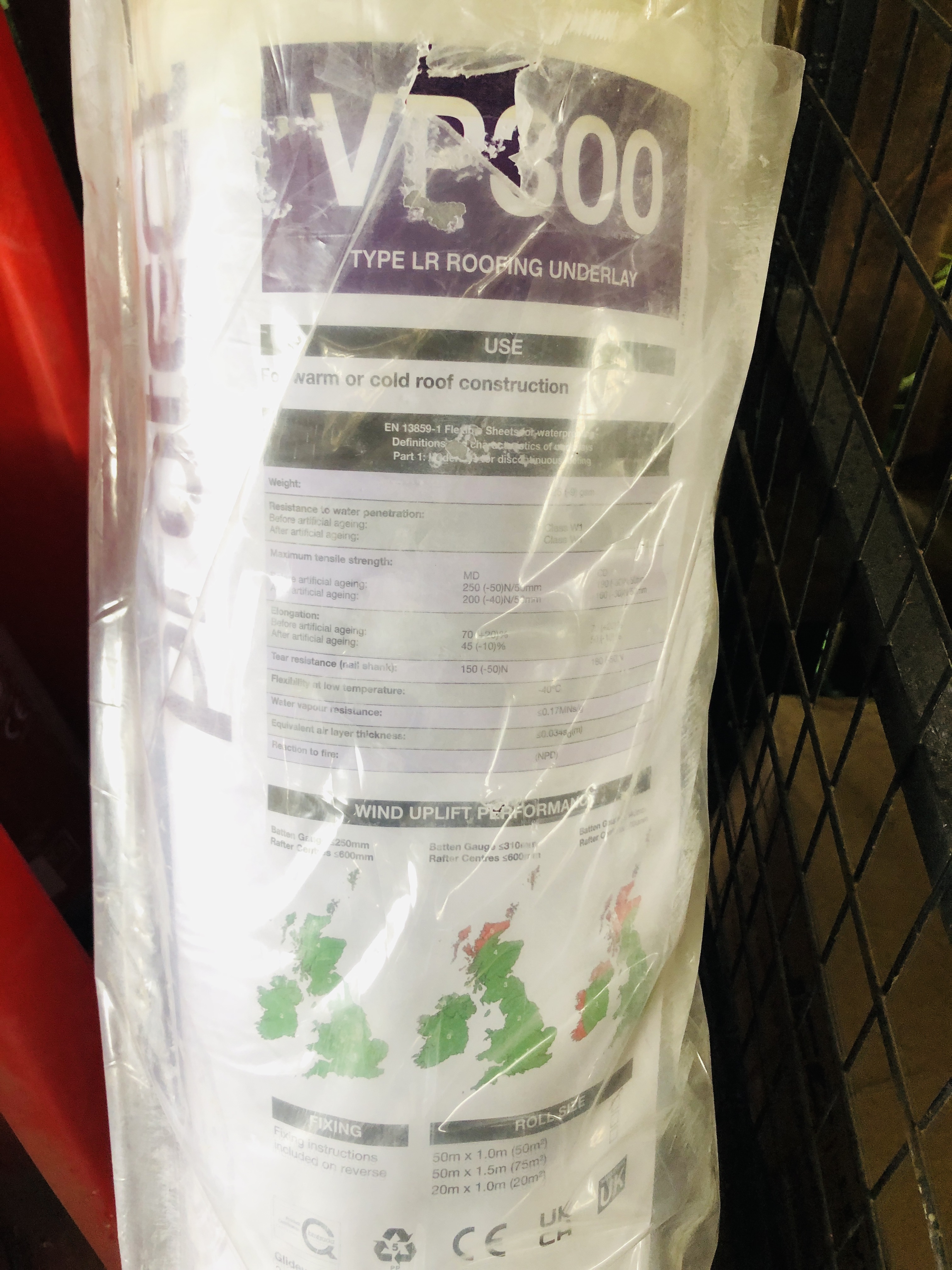 1 X 1M X 50M PROTECT VP300 TYPE LR ROOFING UNDERLAY - Image 2 of 2