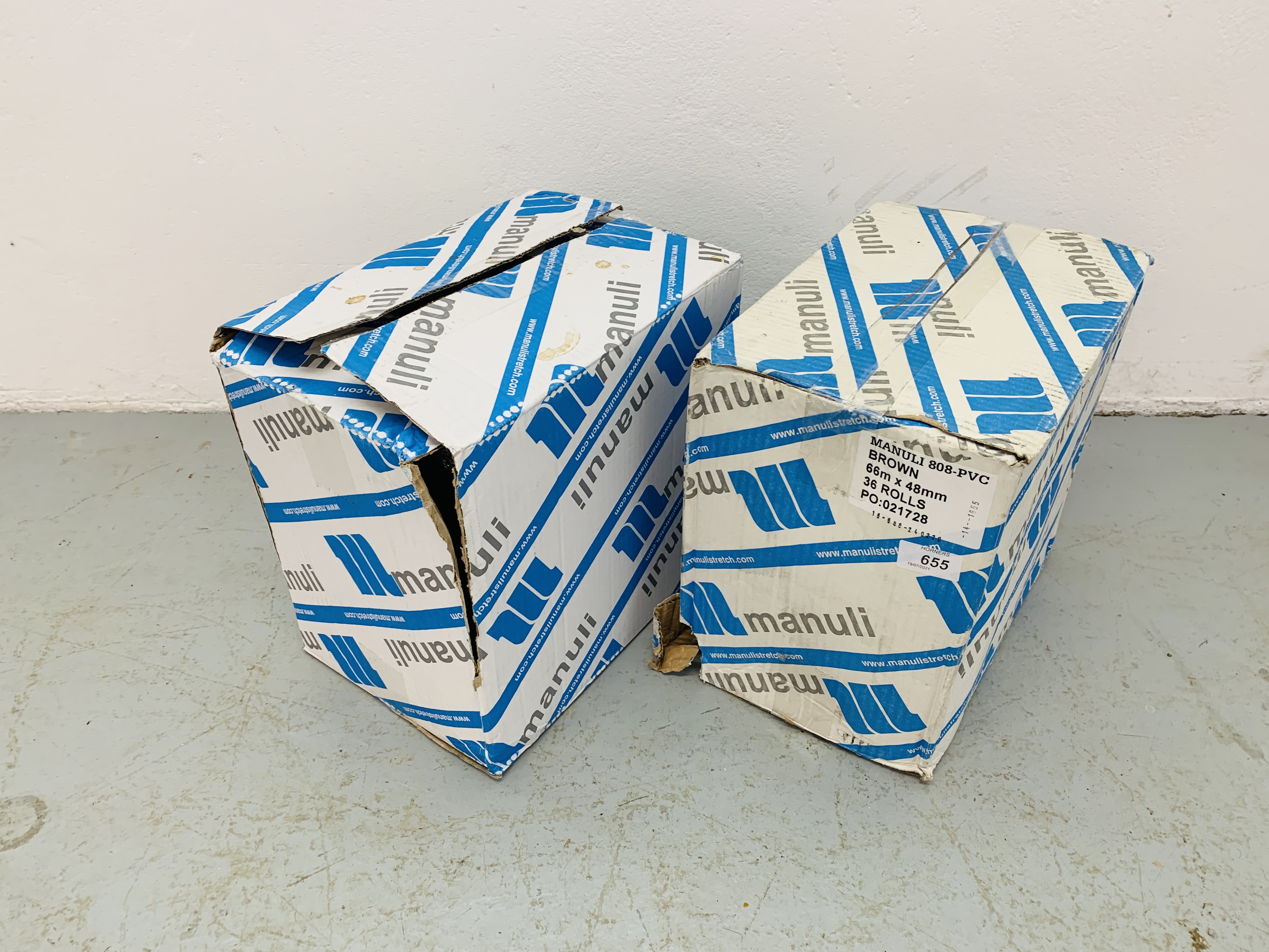 2 X BOXES OF BROWN PARCEL TAPE (72 ROLLS)