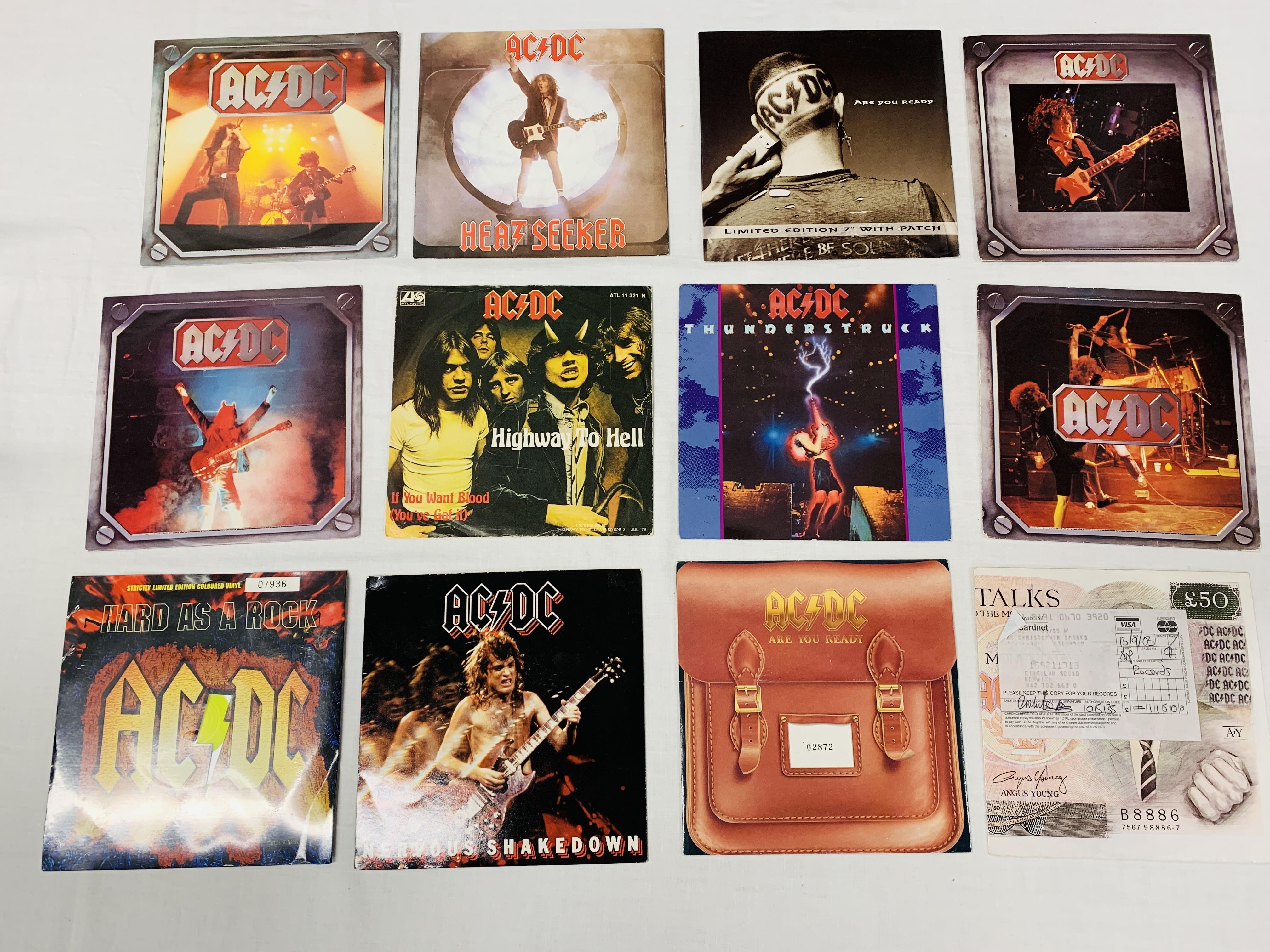 COLLECTION OF 11 ACDC 45RPM SINGLES