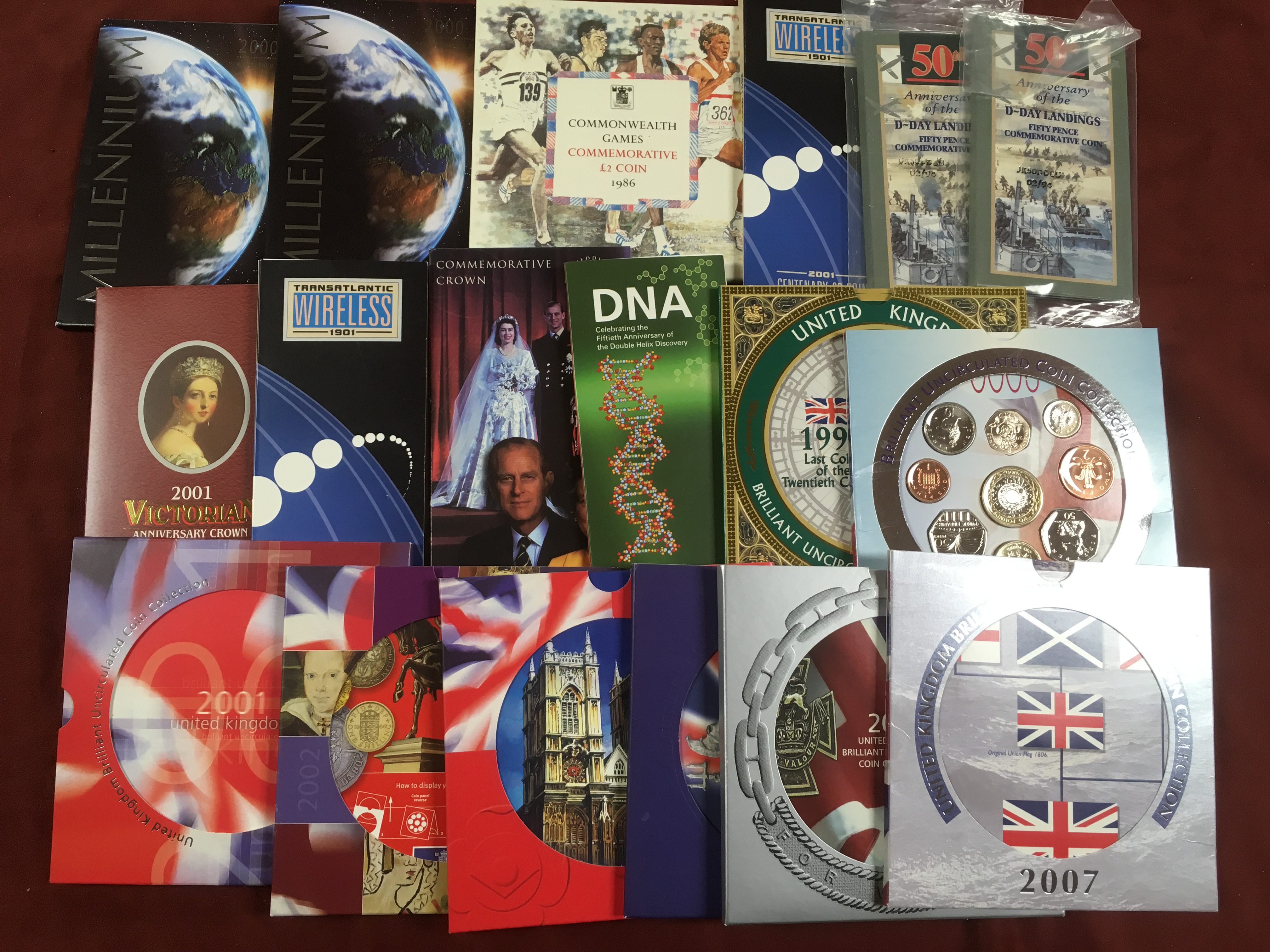 UK UNC YEARS SETS 1999-2004 AND 2006-2007,