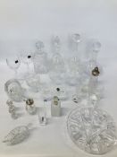 COLLECTION OF UNBOXED CUT GLASS CRYSTAL TO INCLUDE EDINBURGH & ROYAL DOULTON, DRINKING GLASSES,