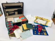 A COLLECTION OF ROYAL ANTEDILUVIAN ORDER OF BUFFALOES REGALIA, MANUALS ETC.