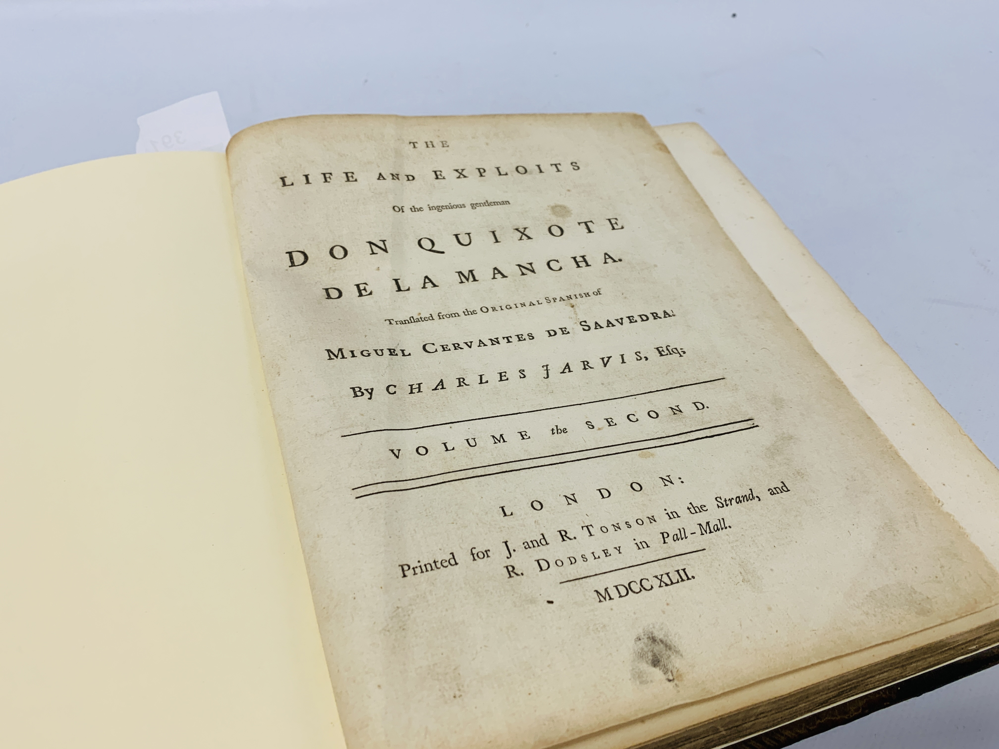 Cervantes (Miguel) The Life and Exploits of Don Quixote. Jarvis (Charles) Translator. - Image 5 of 7