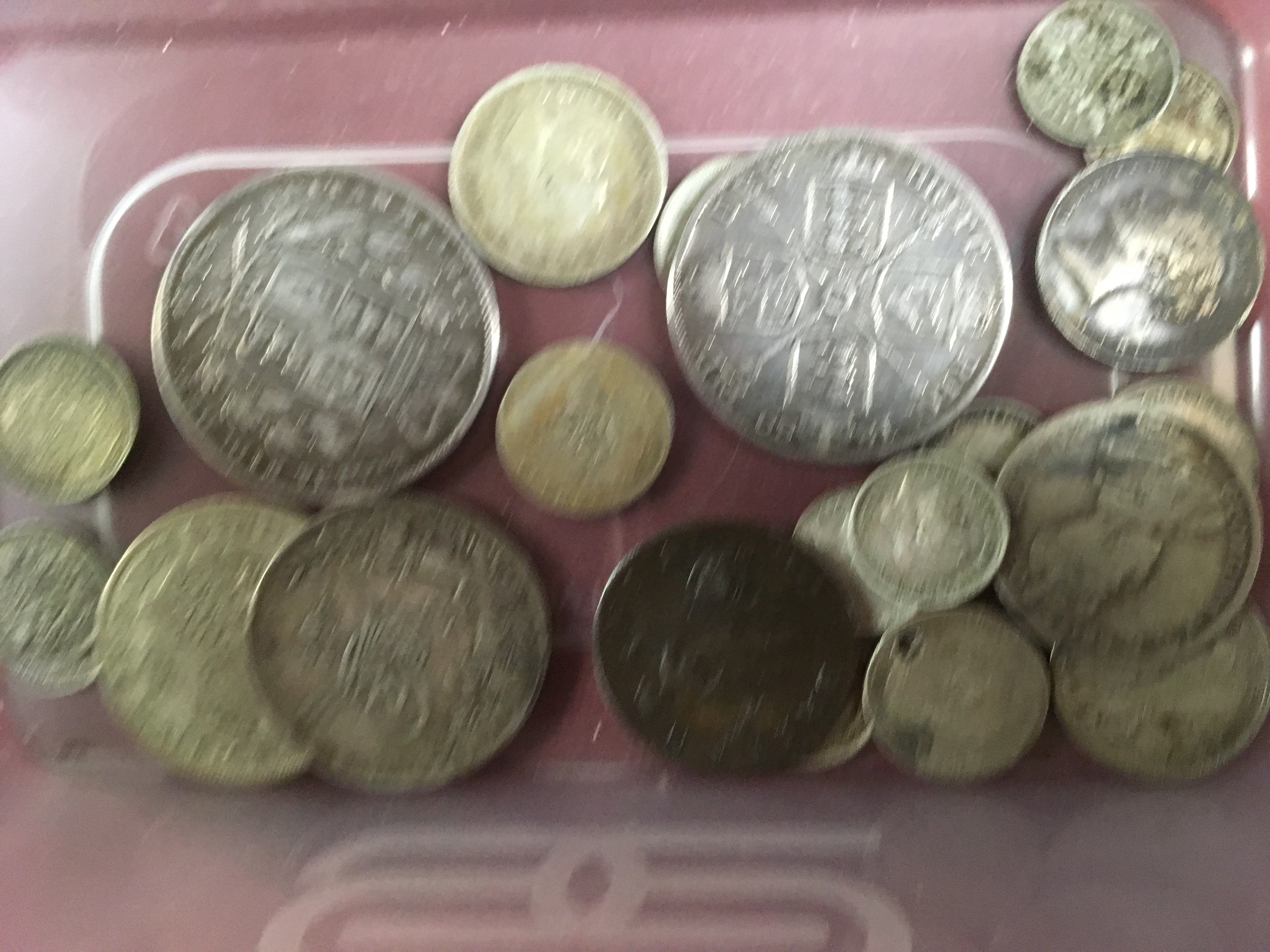 TUB MIXED UK AND OVERSEAS COINS, FEW SILVER INCLUDING 1844 CROWN, 1889 DOUBLE FLORIN ETC. - Image 2 of 4