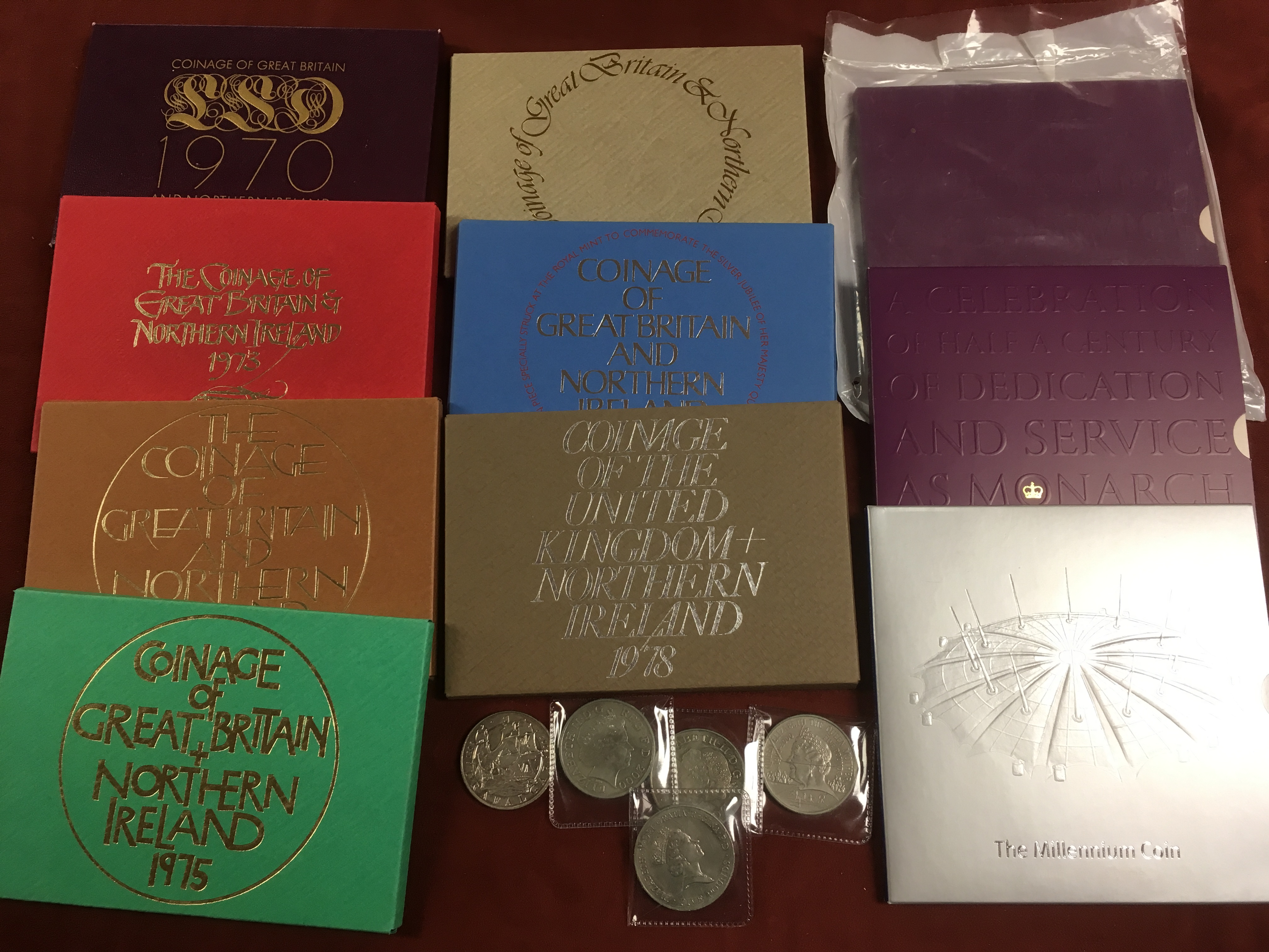 COINS: GB 1970's PROOF SETS (7),