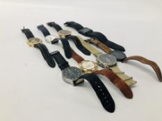 8 VARIOUS WRIST WATCHES TO INCLUDE MARKED, SEIKO, MERCEDES-BENZ, BERING, MATHIEW LEGRAND, LIMIT,