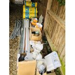 LARGE QUANTITY OF ASSORTED BUILDING MATERIALS TO INCLUDE 16 X 3M THREADED ROD,