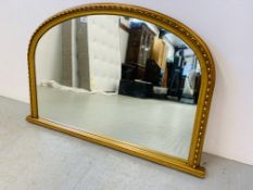 "MORRIS" GILT FRAMED OVER MANTEL MIRROR