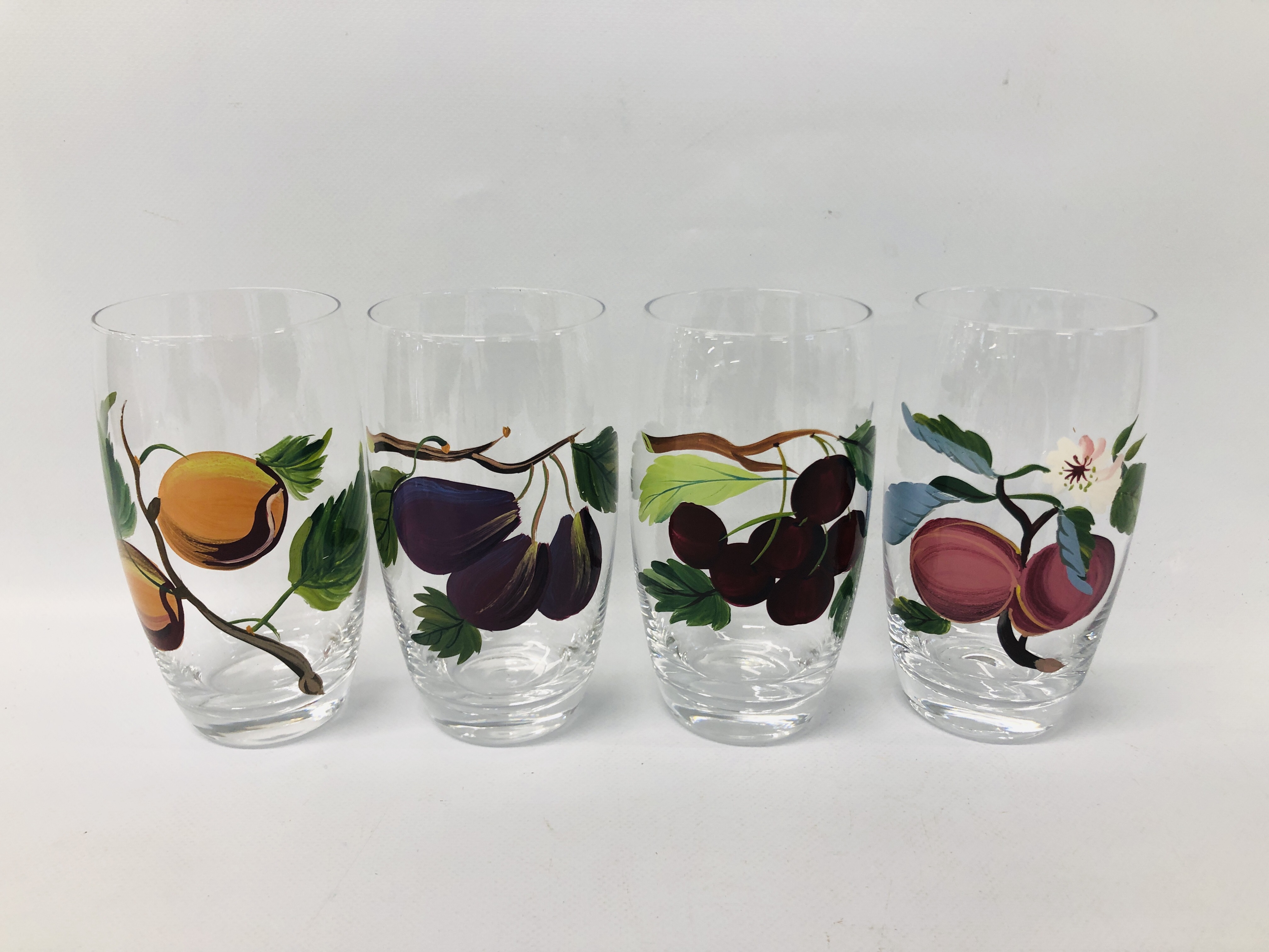 COLLECTION OF GOOD QUALITY CUT GLASS CRYSTAL DRINKING VESSELS ALONG WITH A SET OF 4 HAND PAINTED - Image 4 of 11