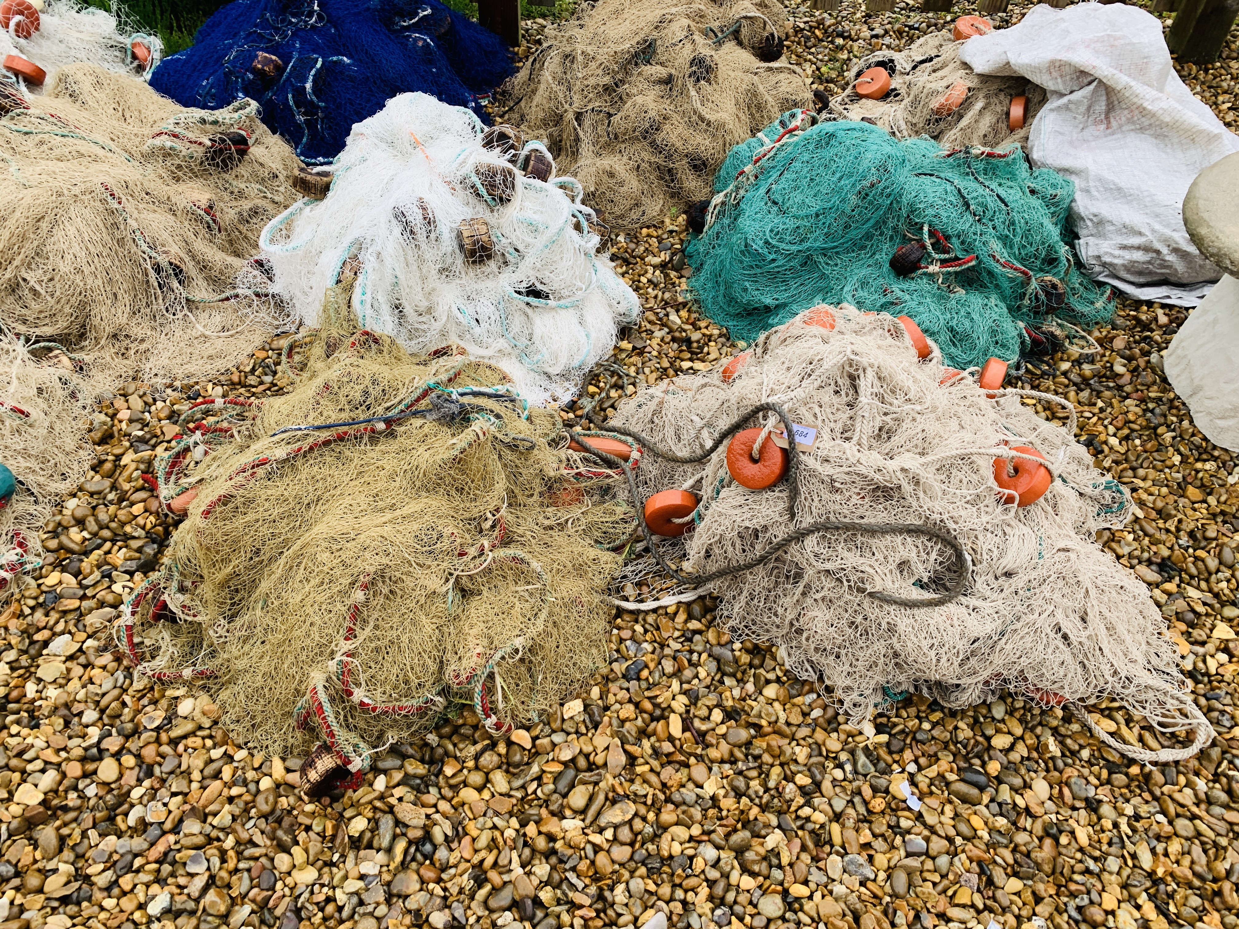 12 VARIOUS FISHING NETS - Image 2 of 6