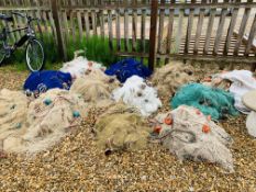 12 VARIOUS FISHING NETS