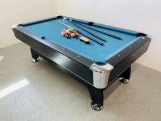 A BCE TABLE SPORTS 3FT X 6FT POOL TABLE WITH BALLS,