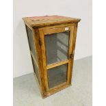 A VINTAGE PINE MEAT SAFE W 49CM, H 96CM,