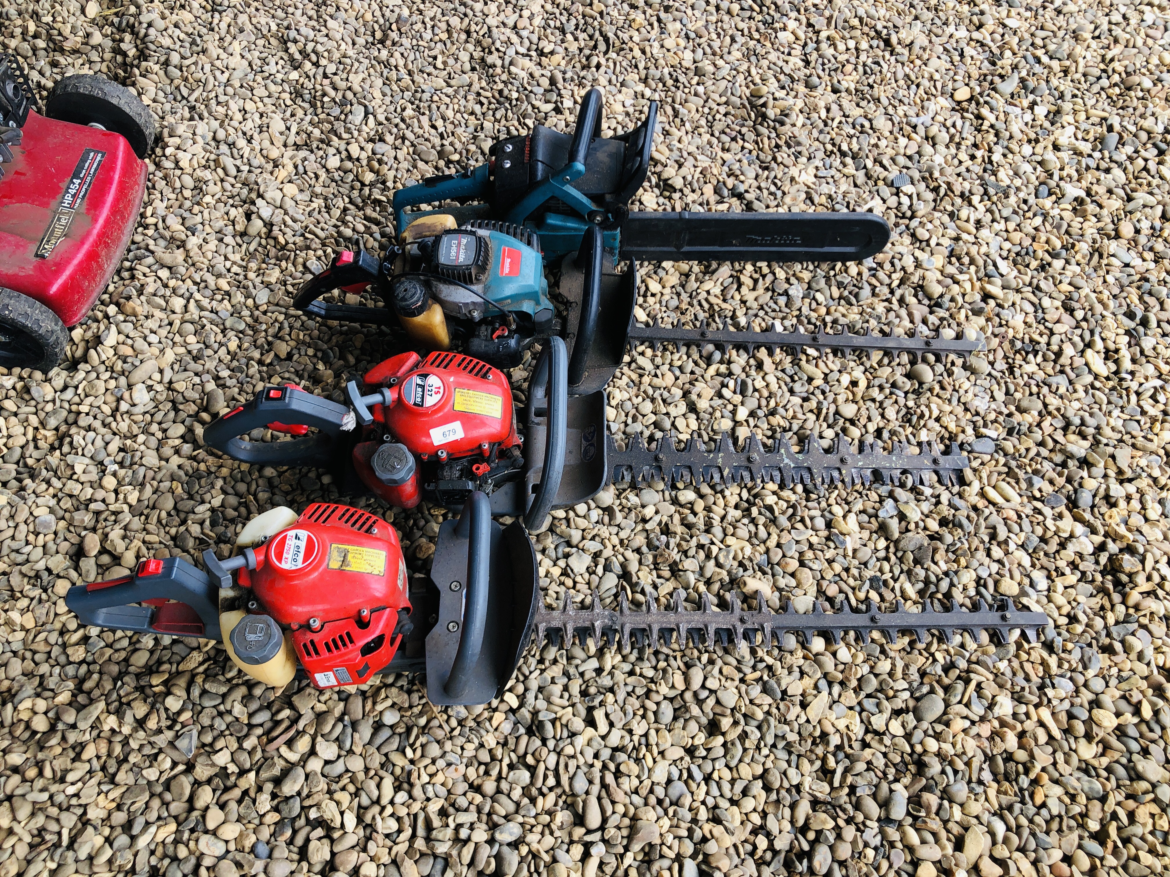 2 X EFCO PETROL HEDGE TRIMMERS, MAKITA PETROL HEDGE TRIMMER,