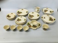 COLLECTION OF VINTAGE ALFRED MEAKIN HATHAWAY COTTAGE TEA AND DINNER WARE APPROX 60 PIECES