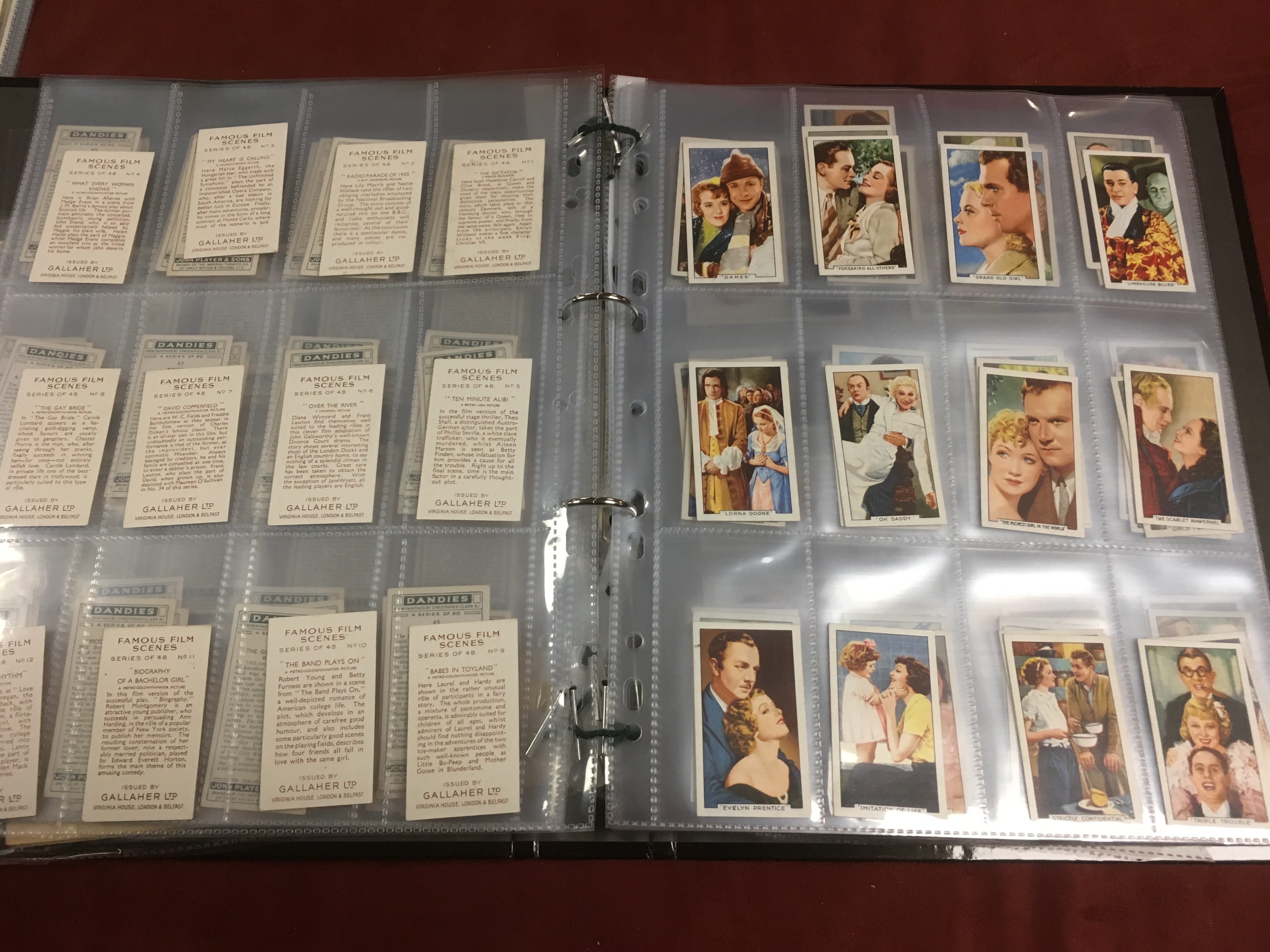 A COLLECTION OF CIGARETTE CARDS ON LEAVES IN EIGHT FOLDERS, STUCK IN ALBUMS, PLAYER, WILLS, - Image 3 of 5