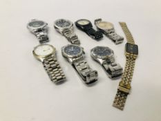 8 X GENTS BRACELET WATCHES MARKED FESTINA, ACCURIST, CITIZEN, SEKONDA, FARRIL, JOCKEY CLUB,