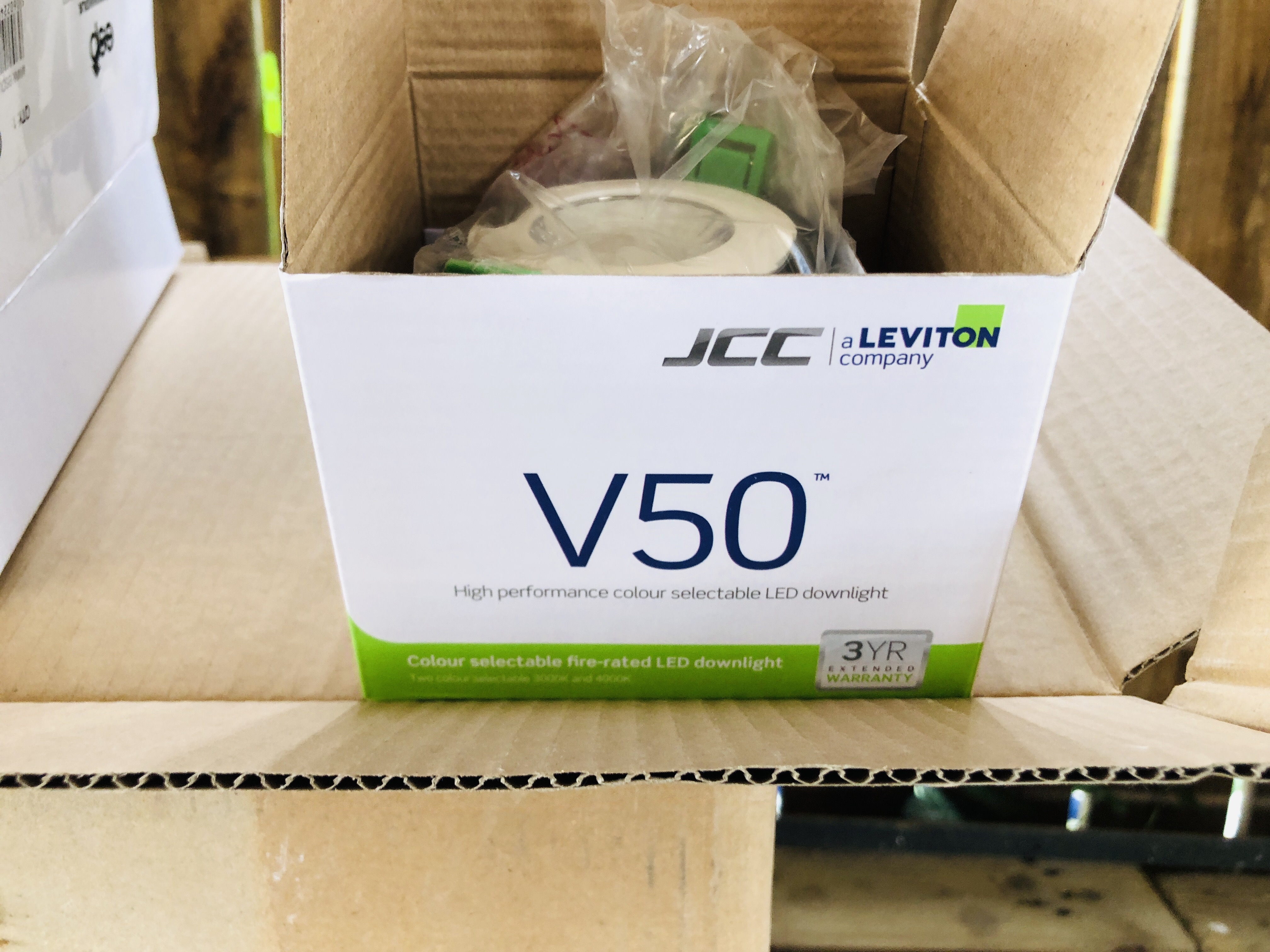 13 X BOXED JCC V50 SPOT LIGHTS, 7 X BOXED ESP LED 3W NON MAINTAINED 3 HR EMERGENCY DOWNLIGHT KITS, - Image 4 of 6