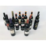 13 X VARIOUS BOTTLES OF WINE TO INCLUDE 3 X CIMAROSA SHIRAZ CABERNET SAUVIGNON,