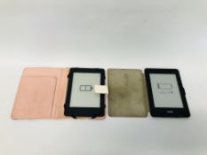 2 X AMAZON KINDLE PAPERWHITES - SOLD AS SEEN - NO GUARANTEE OF CONNECTIVITY