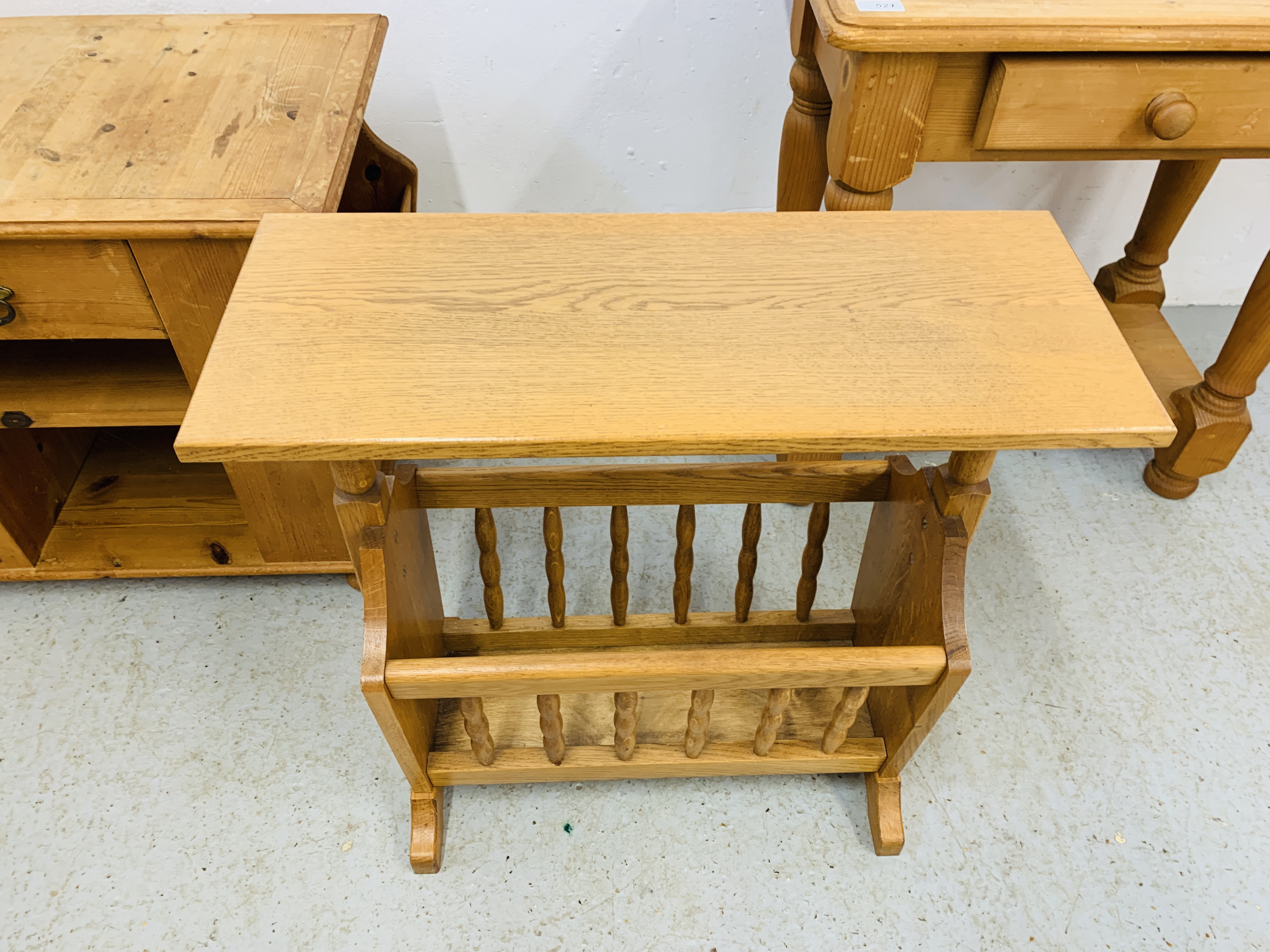 SMALL SOLID WAXED PINE SINGLE DRAWER BEDSIDE STAND, - Image 4 of 5