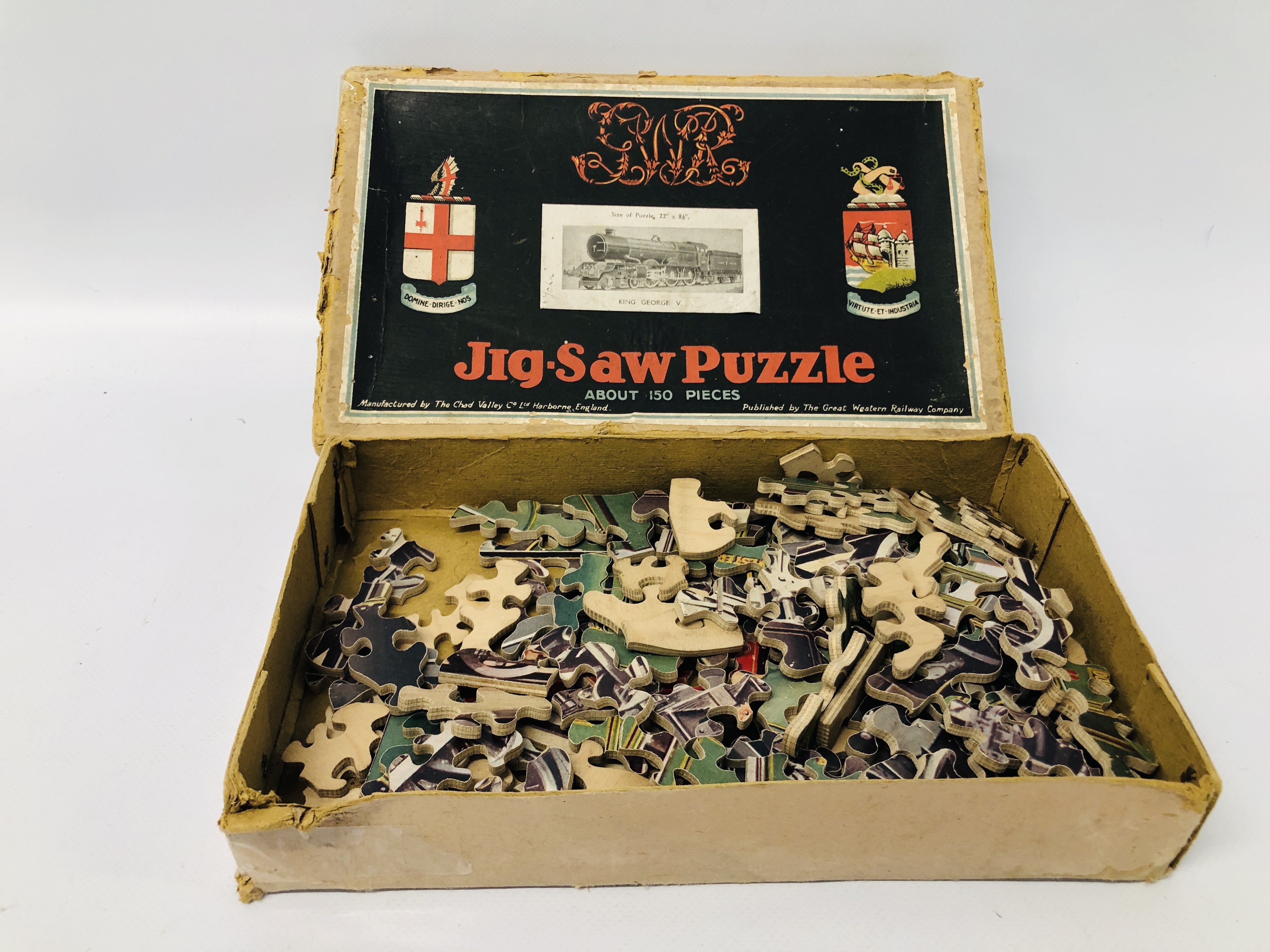 3 X VINTAGE BOXED RAILWAY RELATED PUZZLES + ONE OTHER ALONG WITH A TRIANG CHORAL SPINNING TOP - Image 6 of 9