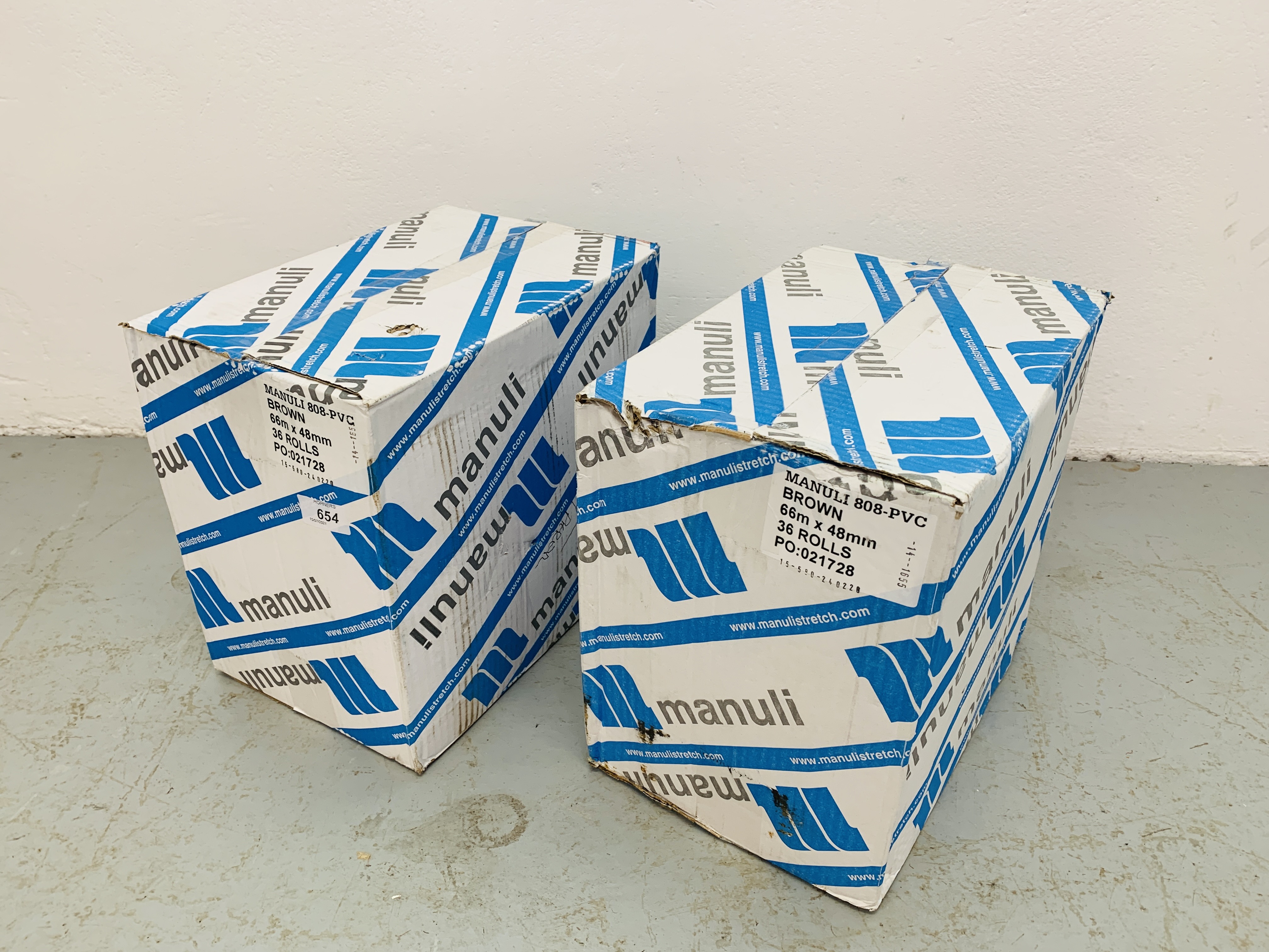 2 X BOXES OF BROWN PARCEL TAPE (72 ROLLS)