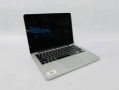 APPLE MACBOOK PRO LAPTOP COMPUTER MODEL A1502 (NO CHARGER) (S/N C02PRMHBFVH3) - SOLD AS SEEN - NO