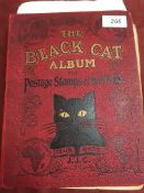 CARRERAS "BLACK CAT" ALBUM WITH AN OLD TIME STAMP COLLECTION, GB WITH 1883-4 10/- USED, PAPUA,