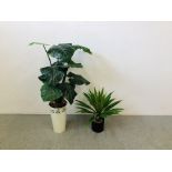 2 X ARTIFICIAL HOUSE PLANTS