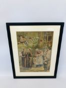 A ORIGINAL FRAMED PEARS SOAP ADVERTISING PRINT - H 36CM X W 26CM.