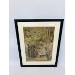 A ORIGINAL FRAMED PEARS SOAP ADVERTISING PRINT - H 36CM X W 26CM.