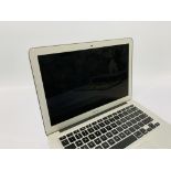APPLE MACBOOK AIR LAPTOP COMPUTER MODEL A1466 (NO CHARGER) (S/N C17NGRU9G085) - SOLD AS SEEN - NO