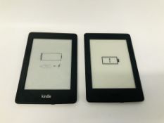 2 X AMAZON KINDLE PAPERWHITES - SOLD AS SEEN - NO GUARANTEE OF CONNECTIVITY