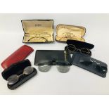 TWO VINTAGE POLAROID SPECTACLES, FOUR CASED SPECTACLES,