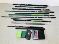PAIR OF ULTIMATE BEACH PRO FISHING RODS, SHAKESPEARE PRO-POWER BEACH CASTER,