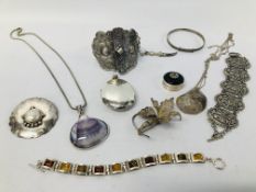 COLLECTION OF DESIGNER JEWELLERY TO INCLUDE SILVER LOCKET,