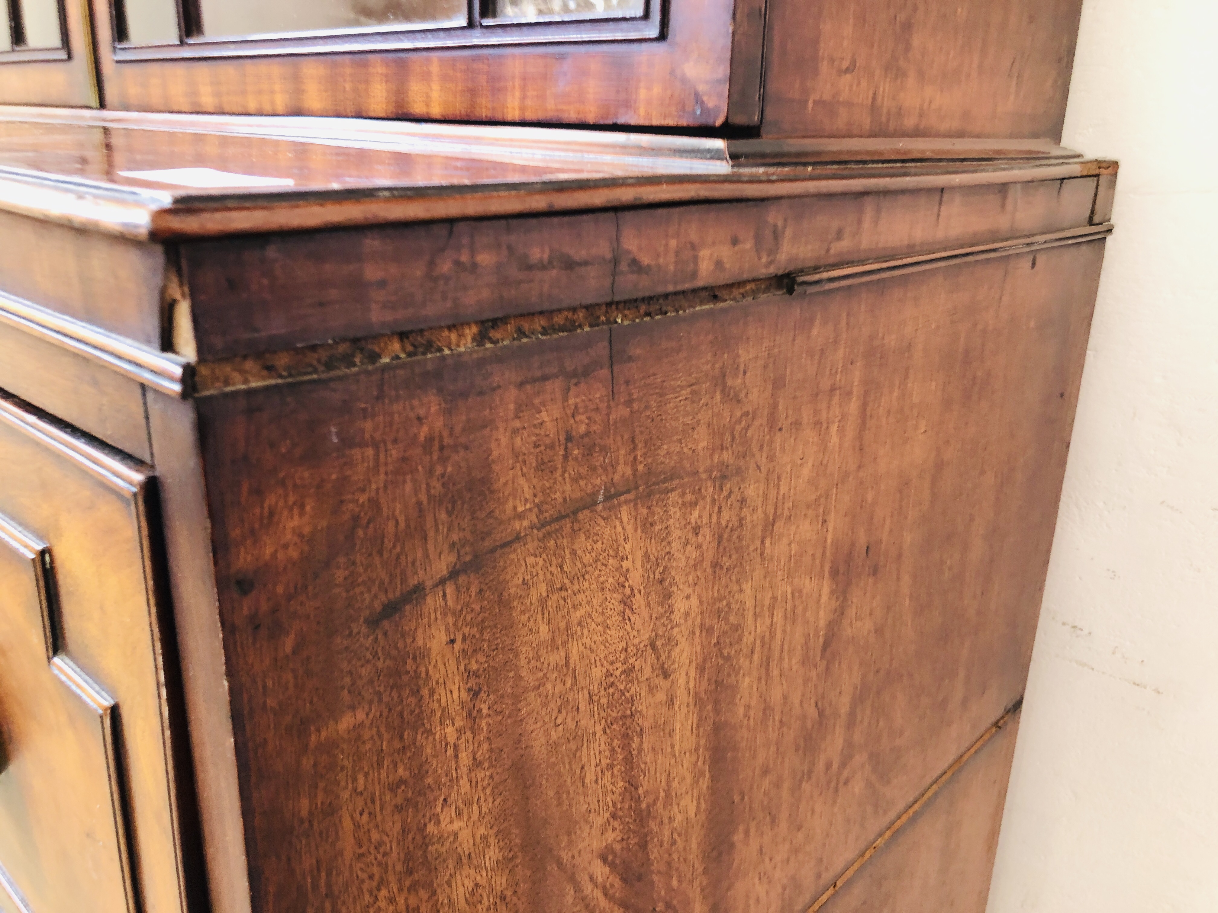 GEORGIAN MAHOGANY SECRETIAIRE BOOK CASE W 107CM, D 53CM, - Image 8 of 15