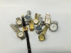 10 X LADIES BRACELET WATCHES MARKED FOSSIL, EVE MON CROIS, ANNE KLEIN, GOGO, LOTUS, DAYMOND RENE,