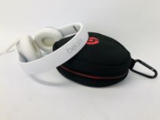 A PAIR OF BEATS SOLO HEADPHONES IN CASE - SOLD AS SEEN