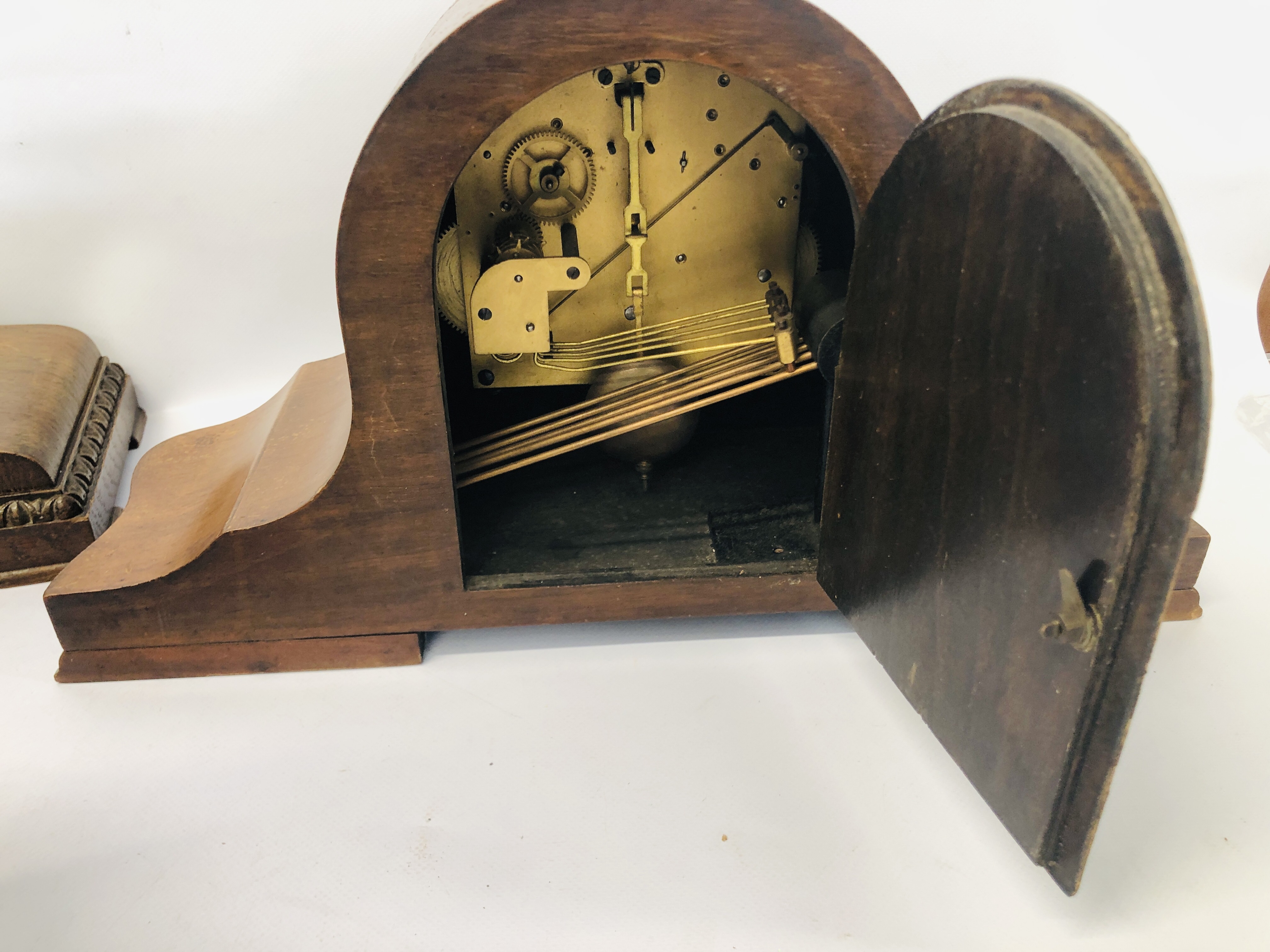 A COLLECTION OF 6 MANTEL CLOCKS TO INCLUDE WESTMINSTER CHIME, - Bild 5 aus 14