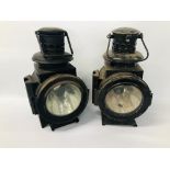 A PAIR OF GERMAN RAILWAY LAMPS