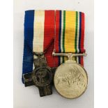 2 MEDALS TO INCLUDE EASTERN SERVICE LT, M.G WESTERN 2.