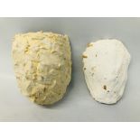 2 X PLASTER FACE CASTS (1 A/F)