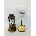 A VINTAGE TILLY LAMP AND 1 OTHER VINTAGE OIL LAMP