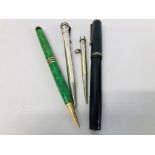 SILVER PENCIL 1881 LONDON ASSAY, PARKER DUO FOLD PENCIL,