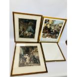 PAIR OF FRAMED ENGRAVINGS STIPPLE BY E. JACKSON STODART "LE MODELE HONNETE" AFTER P.A.