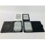 4 X AMAZON KINDLES - SOLD AS SEEN - NO GUARANTEE OF CONNECTIVITY