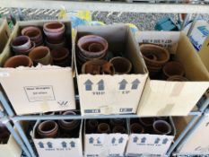 6 X BOXES OF ASSORTED TERRACOTTA PLANT POTS