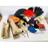 BOX OF ASSORTED VINTAGE FASHION HANDBAGS,